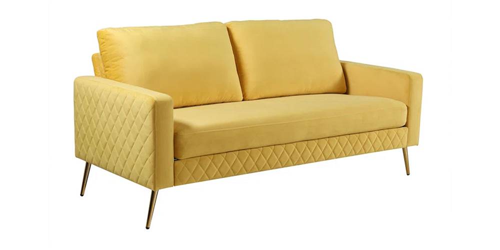 Hilda Fabric Sofa (Yellow) by Urban Ladder - - 868845