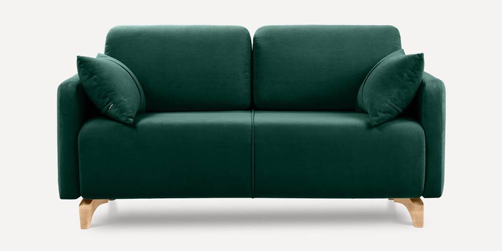 Roma 2 Seater Velvet Sofa in Green Color by Urban Ladder - - 