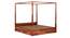 Victorian Rosewood Canopy Bed With Drawer In Honey oak Finish (King Bed Size, Drawer Storage Type, Honey Oak Finish) by Urban Ladder - - 