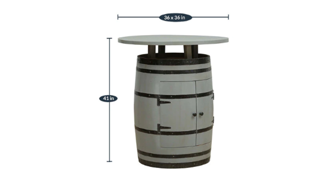 Nisha Solid Wood Bar Cabinet (Grey Finish) by Urban Ladder - Dimension Design 1 - 