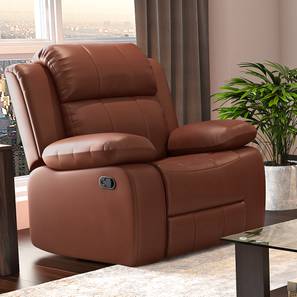 1 Seater Recliners Design Griffin One Seater Manual Recliner in Seina Brown