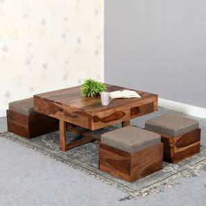 New Arrivals Living Room Furniture Design Ohrid Square Solid Wood Coffee Table in Teak Finish