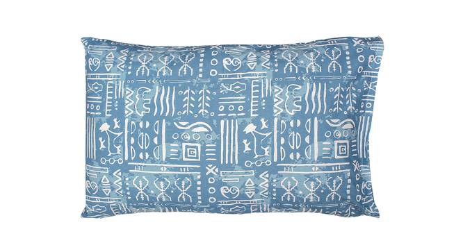 Gamathi Fitted Cotton Bedsheet Set (Blue, Double Size) by Urban Ladder - Rear View Design 1 - 869982