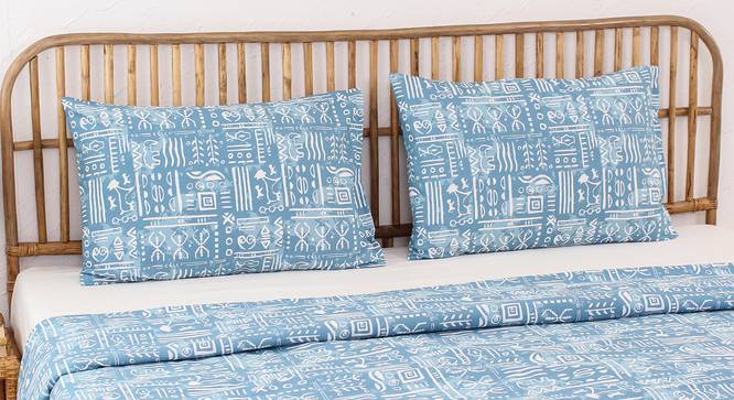 Gamathi Fabric Duvet Cover (Blue, Single Size) by Urban Ladder - Ground View Design 1 - 870170