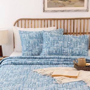 Quilt Design Blue GSM Cotton Double Size Quilt