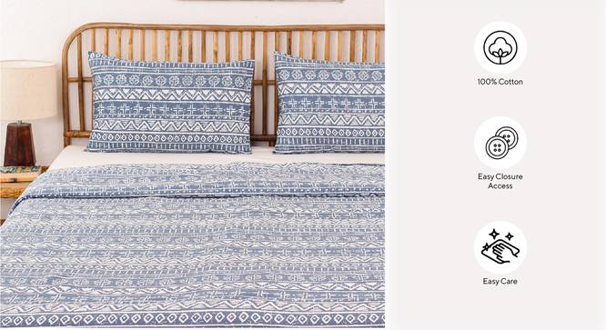 Kullu Fabric Dohar (Blue, Double Size) by Urban Ladder - Ground View Design 1 - 870215