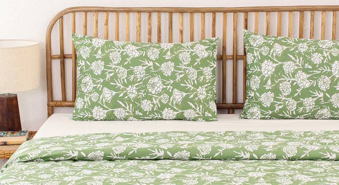 Genda  Fabric Dohar (Green, Single Size) by Urban Ladder - Design 1 Side View - 870226