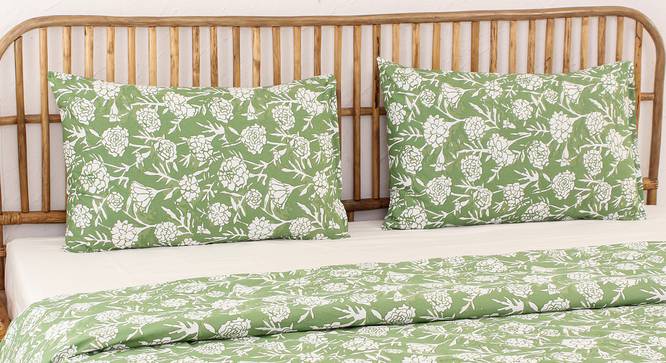 Genda  Fabric Dohar (Green, Single Size) by Urban Ladder - Ground View Design 1 - 870230