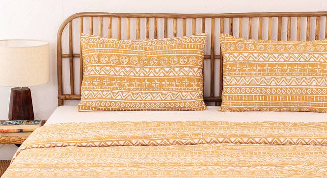 Kullu Fabric Dohar (Yellow, Double Size) by Urban Ladder - Design 1 Side View - 870292