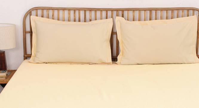 Ginger Fitted Cotton Bedsheet Set (Beige, Single Size) by Urban Ladder - - 
