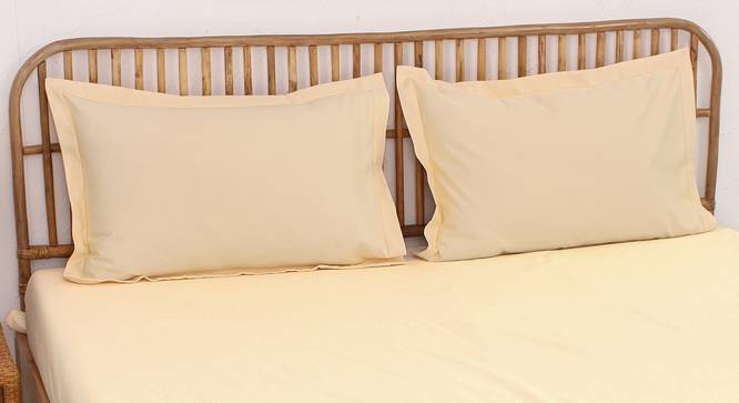 Ginger Fitted Cotton Bedsheet Set (Beige, Single Size) by Urban Ladder - - 