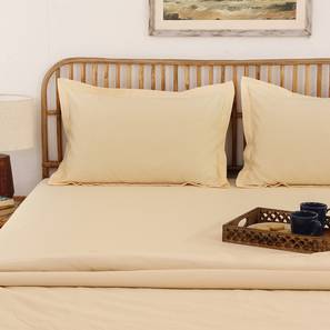 Beige 610 TC Cotton Single Size Bedsheet