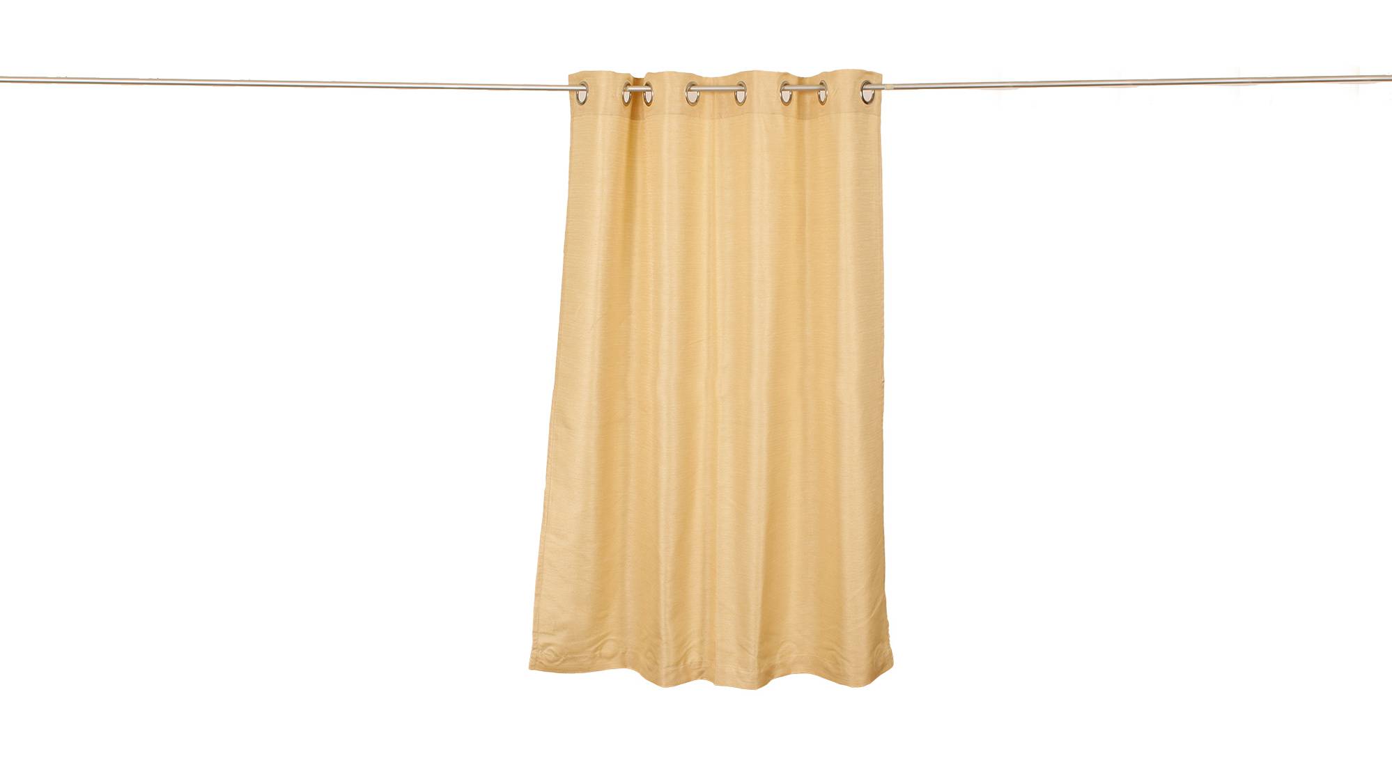 Gold Polyester Semi Sheer Window Curtain Urban Ladder