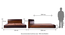 Duetto Platform Bed (Two-Tone Finish, King Bed Size) by Urban Ladder - - 870900