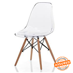 Engineered Wood Dining Chairs Design DSW Dining Chair Replicas -  Set of 2 (Clear)