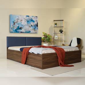 Direct Factory To Home Symphoney Design Lush Engineered Wood Queen Size Box Storage Upholstered Bed in Walnut Finish