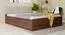 Lush Queen Engineered Wood Bed Design 1 (Walnut Finish, Queen Bed Size, Light Grey, Box Storage Type) by Urban Ladder - Front View Design 1 - 871911