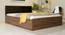 Lush Queen Engineered Wood Bed Design 19 (Walnut Finish, Queen Bed Size, Dark Brown, Box Storage Type) by Urban Ladder - Front View Design 1 - 871918