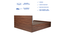 Lush Queen Engineered Wood Bed Design 2 (Walnut Finish, Queen Bed Size, Dark Grey, Box Storage Type) by Urban Ladder - Rear View Design 1 - 871936