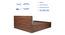 Lush Queen Engineered Wood Bed Design 11 (Walnut Finish, Queen Bed Size, Navy Blue, Box Storage Type) by Urban Ladder - Rear View Design 1 - 871940