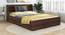 Lavish Center Queen Engineered Wood Bed Design 7 (Walnut Finish, Queen Bed Size, Olive Green, Box Storage Type) by Urban Ladder - Front View Design 1 - 871975