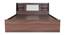 Lavish Center Queen Engineered Wood Bed Design 2 (Walnut Finish, Queen Bed Size, Light Grey, Box Storage Type) by Urban Ladder - Ground View Design 1 - 871990