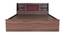 Lavish Center Queen Engineered Wood Bed Design 3 (Walnut Finish, Queen Bed Size, Wine, Box Storage Type) by Urban Ladder - Ground View Design 1 - 871991
