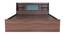 Lavish Center Queen Engineered Wood Bed Design 7 (Walnut Finish, Queen Bed Size, Olive Green, Box Storage Type) by Urban Ladder - Ground View Design 1 - 871995