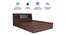 Lavish Center Queen Engineered Wood Bed Design 7 (Walnut Finish, Queen Bed Size, Olive Green, Box Storage Type) by Urban Ladder - Rear View Design 1 - 872004
