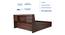 Lavish Center Queen Engineered Wood Bed Design 1 (Walnut Finish, Queen Bed Size, Navy Blue, Box Storage Type) by Urban Ladder - Ground View Design 1 - 872008