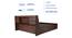 Lavish Center Queen Engineered Wood Bed Design 4 (Walnut Finish, Queen Bed Size, Box Storage Type, Grey Blue) by Urban Ladder - Ground View Design 1 - 872011