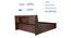 Lavish Center Queen Engineered Wood Bed Design 5 (Walnut Finish, Queen Bed Size, Box Storage Type, Stone Brown) by Urban Ladder - Ground View Design 1 - 872012
