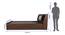Lavish Center Queen Engineered Wood Bed Design 1 (Walnut Finish, Queen Bed Size, Navy Blue, Box Storage Type) by Urban Ladder - Image 2 Design 1 - 872018