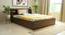 Timber Queen Engineered Wood Bed Design 1 (Walnut Finish, Brown, Queen Bed Size, Box Storage Type) by Urban Ladder - Front View Design 1 - 872036