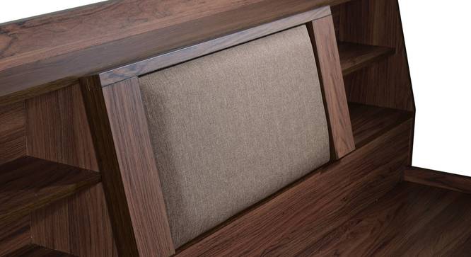 Lavish Center Queen Engineered Wood Bed Design 10 (Walnut Finish, Queen Bed Size, Light Brown, Box Storage Type) by Urban Ladder - Design 1 Side View - 872044