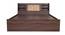 Timber Queen Engineered Wood Bed Design 1 (Walnut Finish, Brown, Queen Bed Size, Box Storage Type) by Urban Ladder - Design 1 Side View - 872045
