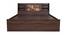 Timber Queen Engineered Wood Bed Design 2 (Walnut Finish, Brown, Queen Bed Size, Box Storage Type) by Urban Ladder - Design 1 Side View - 872046