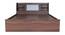 Lavish Center Queen Engineered Wood Bed Design 8 (Walnut Finish, Queen Bed Size, Light Grey, Box Storage Type) by Urban Ladder - Ground View Design 1 - 872052