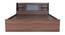 Lavish Center Queen Engineered Wood Bed Design 9 (Walnut Finish, Grey, Queen Bed Size, Box Storage Type) by Urban Ladder - Ground View Design 1 - 872053