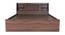 Lavish Center Queen Engineered Wood Bed Design 10 (Walnut Finish, Queen Bed Size, Light Brown, Box Storage Type) by Urban Ladder - Ground View Design 1 - 872054