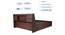 Lavish Center Queen Engineered Wood Bed Design 9 (Walnut Finish, Grey, Queen Bed Size, Box Storage Type) by Urban Ladder - Ground View Design 1 - 872073