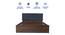 Prana Engineered Wood Bed With Premium Leatherette Fabric And Box Storage - Queen Engineered Wood Bed (Walnut Finish, Queen Bed Size, Box Storage Type, Charcoal) by Urban Ladder - Front View Design 1 - 872109