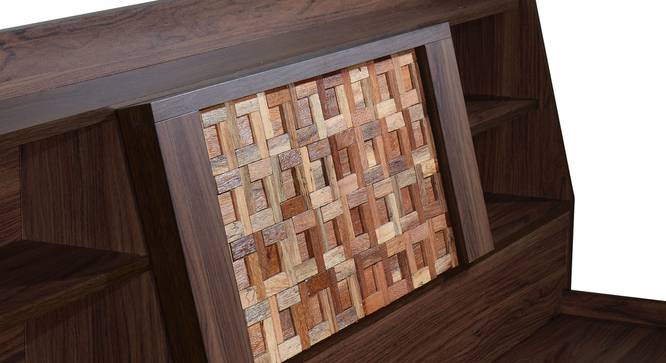Timber Queen Engineered Wood Bed Design 8 (Walnut Finish, Brown, Queen Bed Size, Box Storage Type) by Urban Ladder - Design 1 Side View - 872114