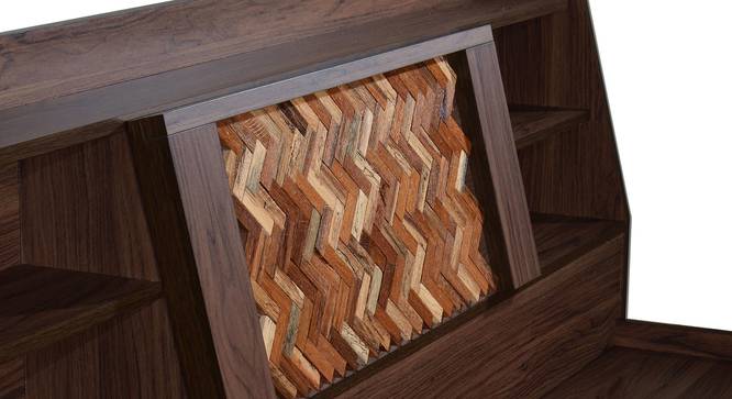 Timber Queen Engineered Wood Bed Design 9 (Walnut Finish, Brown, Queen Bed Size, Box Storage Type) by Urban Ladder - Design 1 Side View - 872115