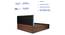 Nadi Engineered Wood Bed With Premium Leatherette Fabric And Box Storage - Queen Engineered Wood Bed (Walnut Finish, Queen Bed Size, Box Storage Type, Blue & Black) by Urban Ladder - Ground View Design 1 - 872131