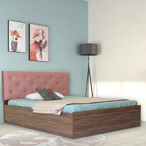 Direct Factory To Home Symphoney Design Nirodhah Engineered Wood Queen Size Box Storage Upholstered Bed in Walnut Finish