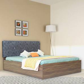 Japa Engineered Wood Queen Size Box Storage Upholstered Bed in Walnut Fi...-image-19
