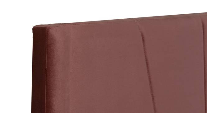 Viveka Engineered Wood Bed With Premium Leatherette Fabric And Box Storage - Queen Engineered Wood Bed (Walnut Finish, Queen Bed Size, Box Storage Type, Dusty Rose) by Urban Ladder - Design 1 Side View - 872194