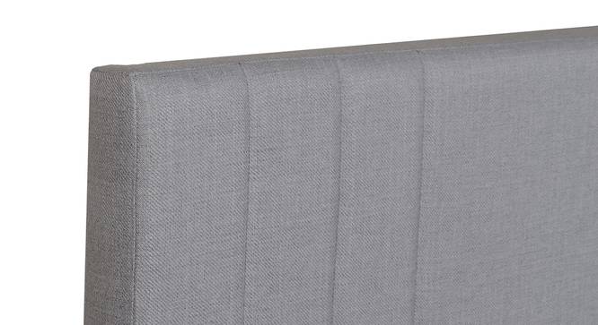 Ananda Engineered Wood Bed With Premium Leatherette Fabric And Box Storage - Queen Engineered Wood Bed (Walnut Finish, Queen Bed Size, Light Blue, Box Storage Type) by Urban Ladder - Design 1 Side View - 872197