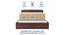 Yama Engineered Wood Bed With Premium Leatherette Fabric And Box Storage - Queen Engineered Wood Bed (Walnut Finish, Queen Bed Size, Beige, Box Storage Type) by Urban Ladder - Ground View Design 1 - 872219